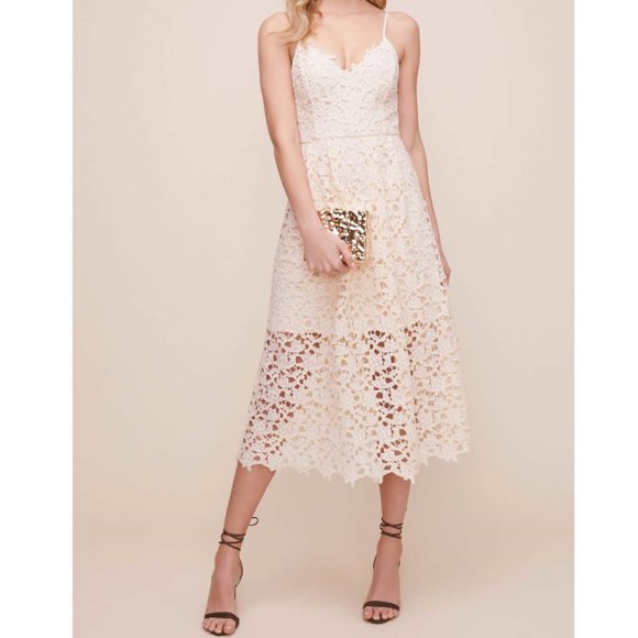 Astr Dresses & Skirts - ASTR the Label Lace A-Line Midi Dress, size L